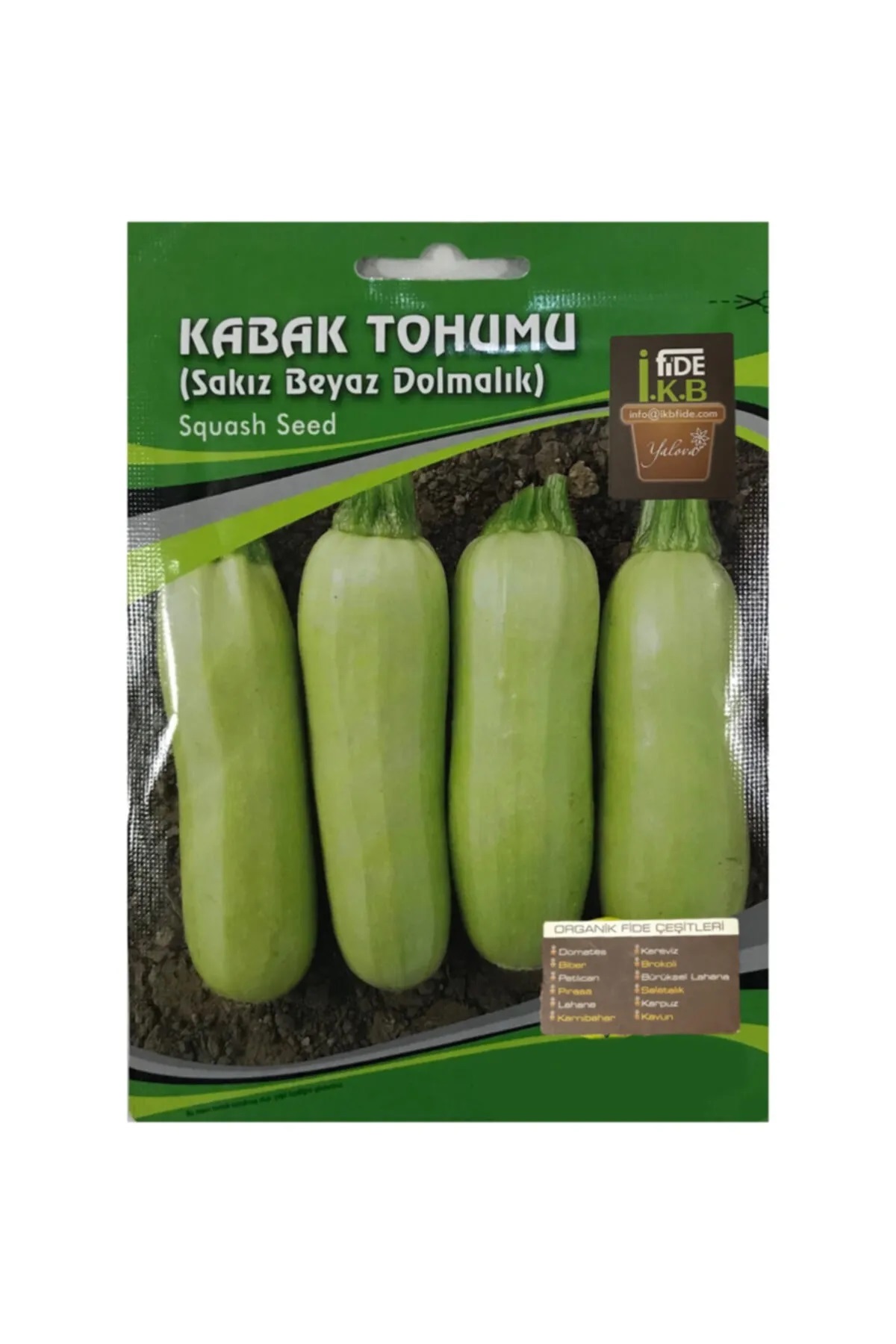 İKB FİDE Organik Kabak Tohumu Sakız Beyaz Dolmalık KBTHM55