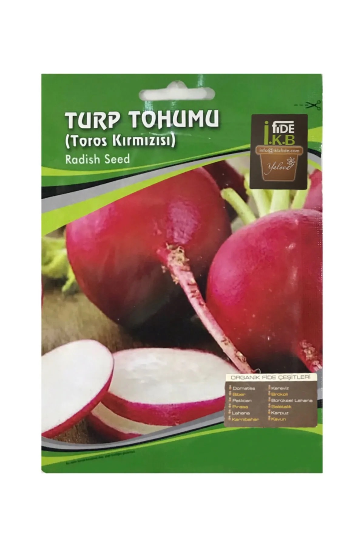 İKB FİDE Organik Turp Tohumu Toros Kırmızısı KBTHM42