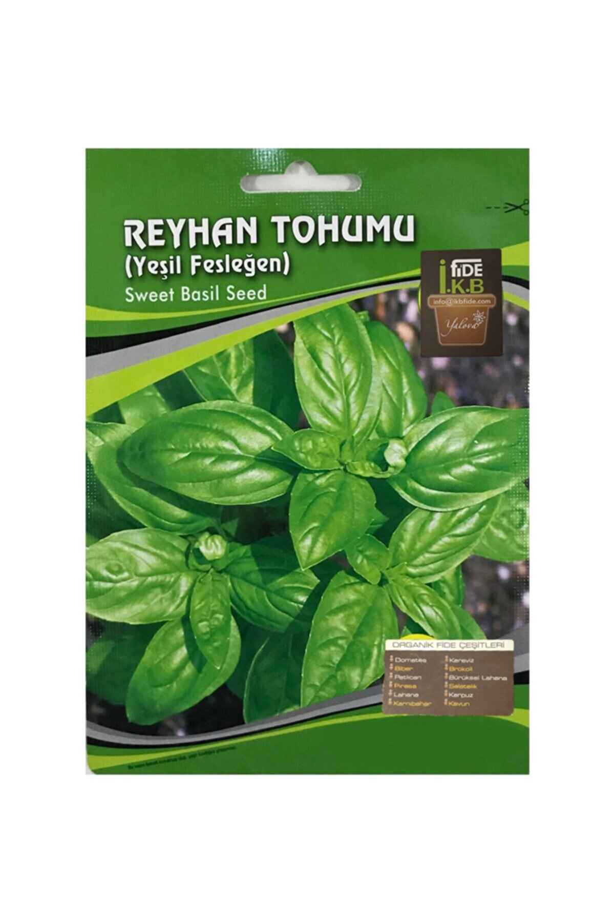 İKB FİDE Yeşil Fesleğen Organik Reyhan Tohumu KBTHM32
