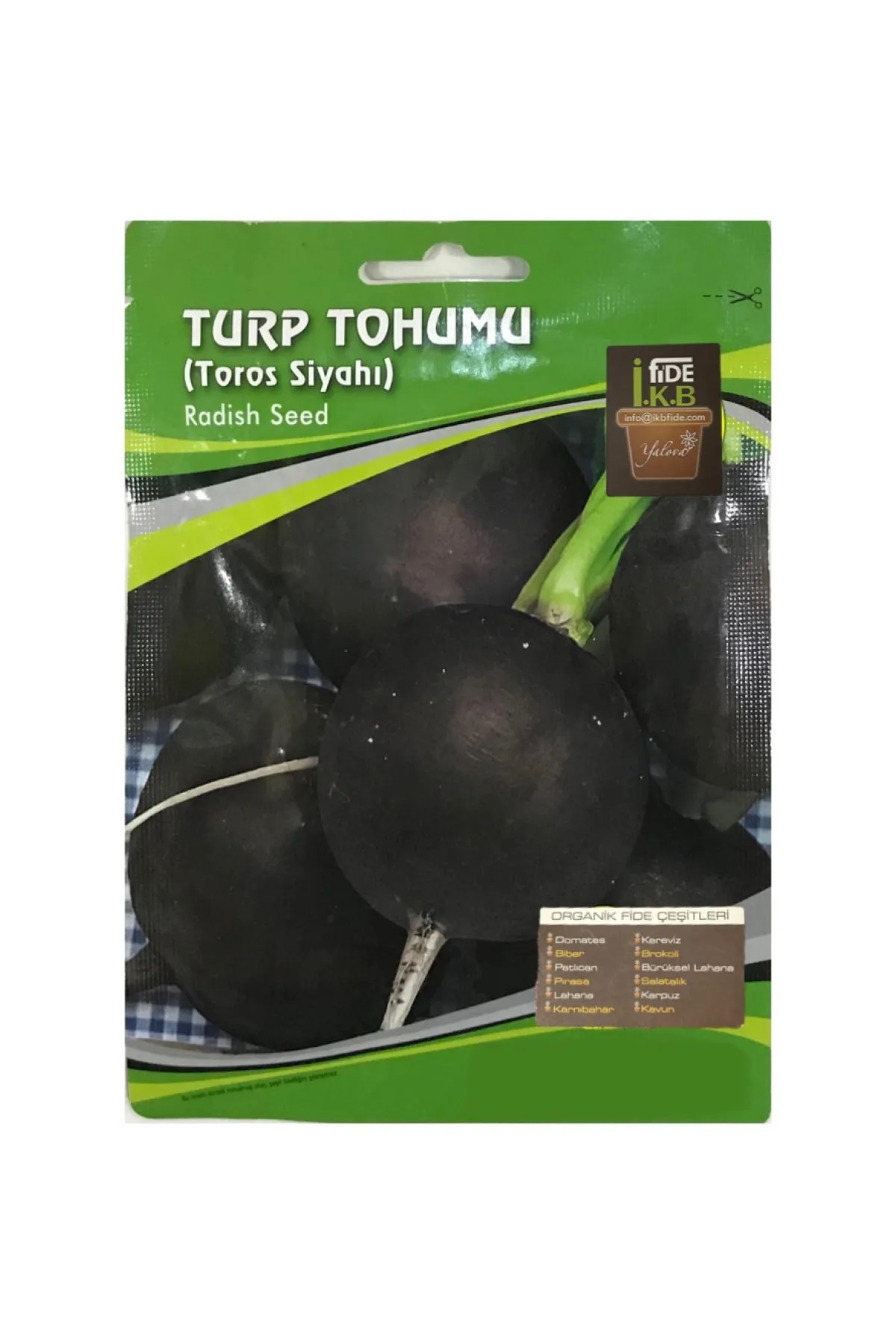 İKB FİDE Organik Turp Tohumu Toros Siyah KBTHM21