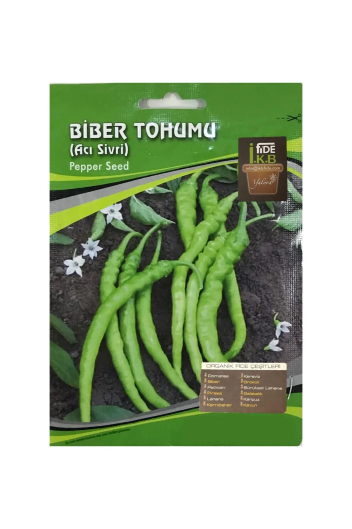 İKB FİDE Organik Acı Sivri Biber Tohumu KBTHM77