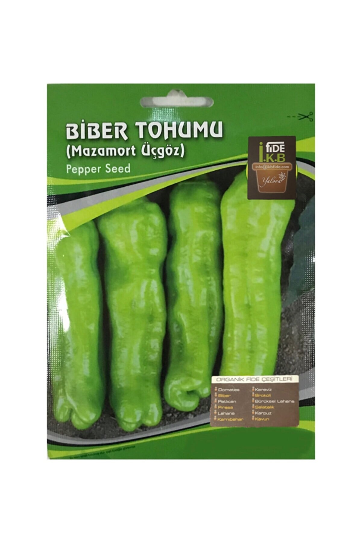 İKB FİDE Organik Biber Tohumu Mazamort Üç Göz KBTHM48